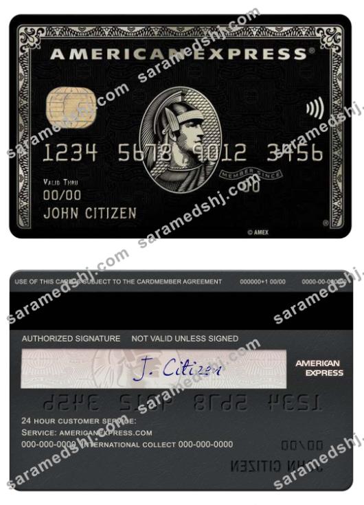 USA PNC bank amex black card